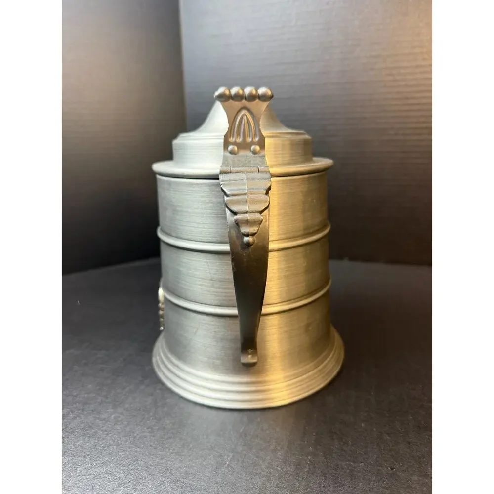 University of Texas UT Seymour Mann Pewtertone Stein Ice Bucket Bar Italy 1960s